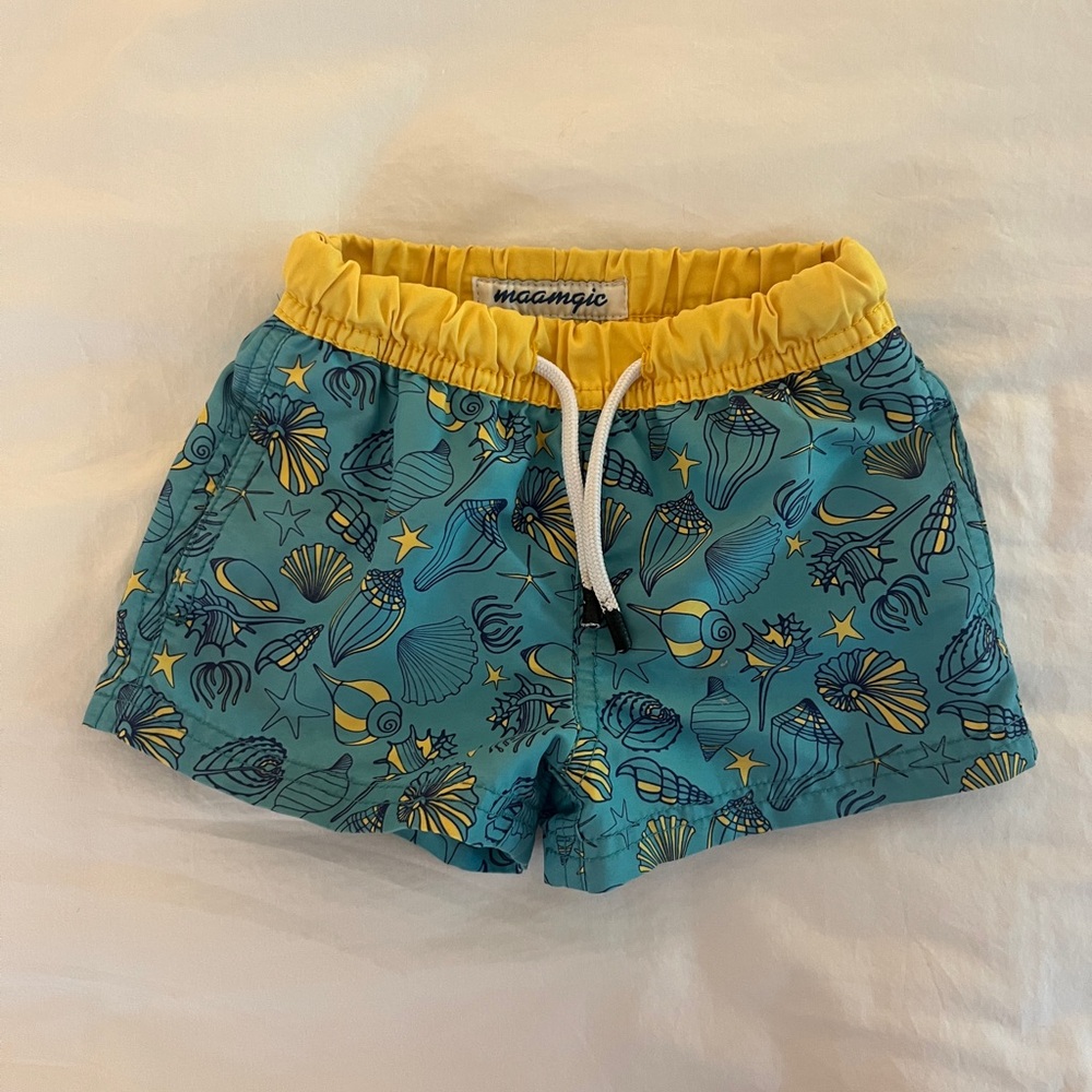 Maamgic Kids Swim Trunks - Blue and Yellow